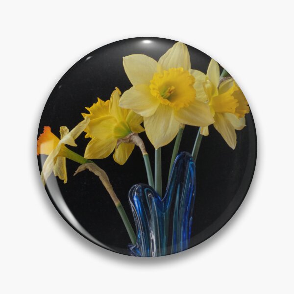 Item preview, Pretty Daffodils in Blue Vase designed and sold by Gerda Grice Photography.