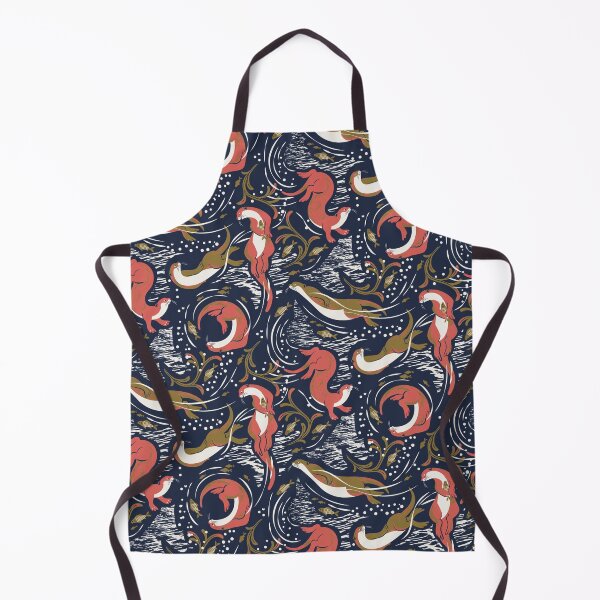 Item preview, Playful Otters - Ochre designed and sold by appleyards.