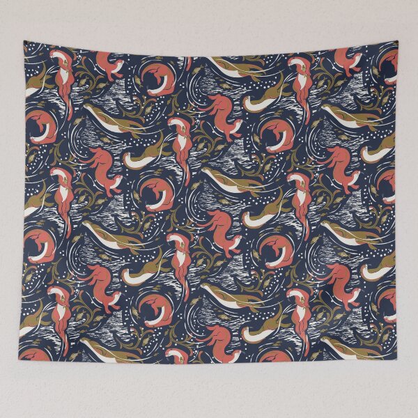 Item preview, Playful Otters - Ochre designed and sold by appleyards.