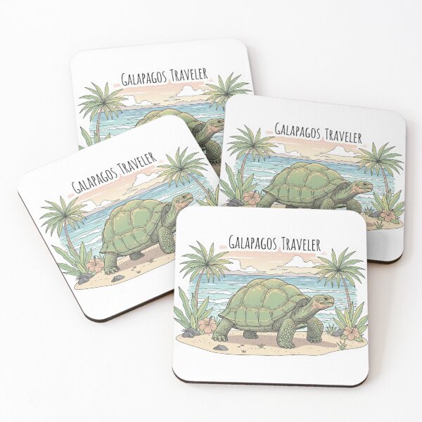 Item preview, Galapagos Giant Tortoise Sticker – Tropical Island Travel Illustration designed and sold by Modefissi.