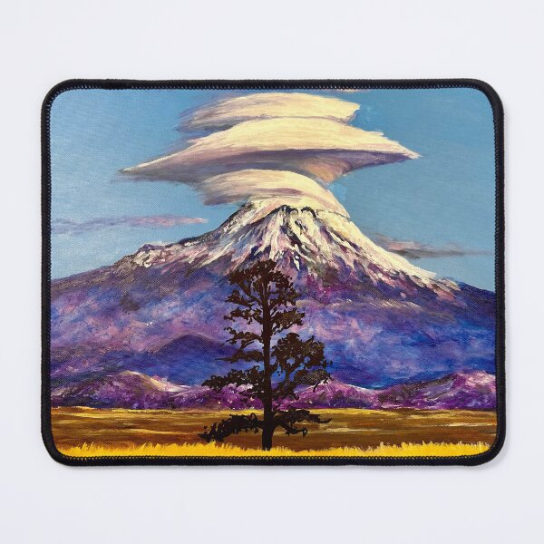 Item preview, Mount Shasta Sunset Landscape Painting | California Mountain Art Print designed and sold by RachelN-Designs.