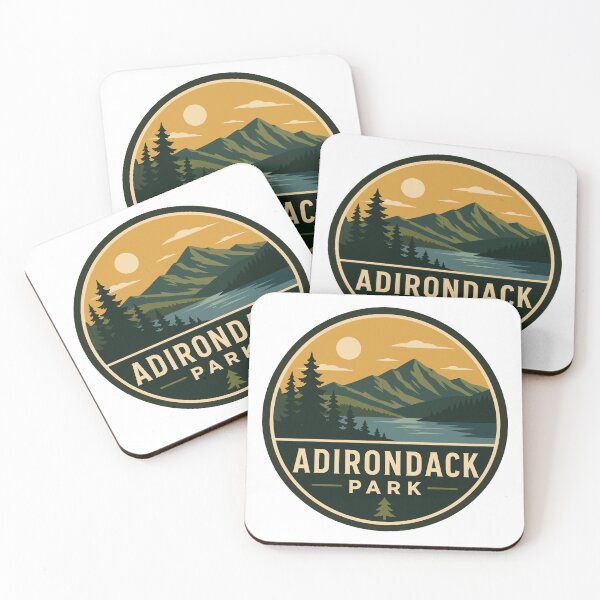 Item preview, Adirondack Park in New York, Vintage Travel Art Circle Emblem designed and sold by MaateoDesign.