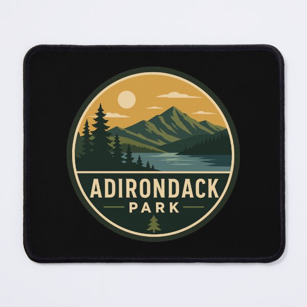 Item preview, Adirondack Park in New York, Vintage Travel Art Circle Emblem designed and sold by MaateoDesign.