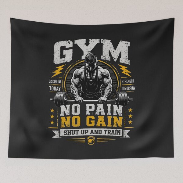 Item preview, No Pain No Gain Shut Up And Train Gym Workout Shirt designed and sold by Drip5.