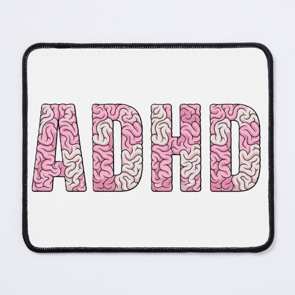 Item preview, ADHD Brain Letters - Pink & Beige Anatomy Text Art designed and sold by AR-Corner.