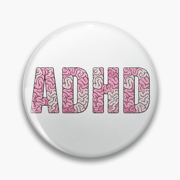 Item preview, ADHD Brain Letters - Pink & Beige Anatomy Text Art designed and sold by AR-Corner.