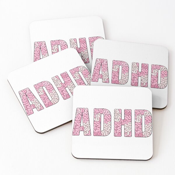Item preview, ADHD Brain Letters - Pink & Beige Anatomy Text Art designed and sold by AR-Corner.