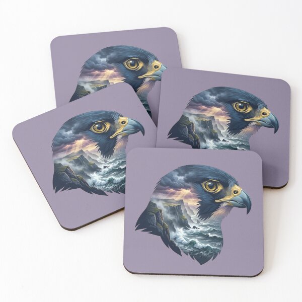 Item preview, Peregrine Falcon Double Exposure Coastal Design designed and sold by BirdsnStuff.