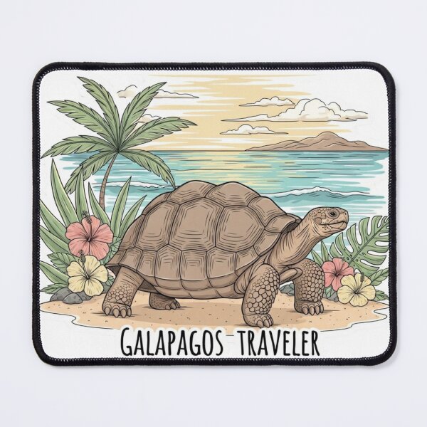Item preview, Galapagos Traveler Sticker – Giant Tortoise Tropical Beach Design designed and sold by Modefissi.