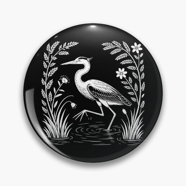 Item preview, Vintage Heron Nature Illustration designed and sold by theartfulaspie.