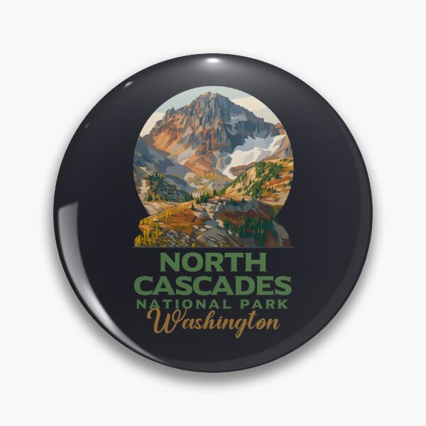 Item preview, Vintage North Cascades National Park Washington Travel Badge designed and sold by LinaValearte.