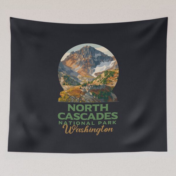 Item preview, Vintage North Cascades National Park Washington Travel Badge designed and sold by LinaValearte.