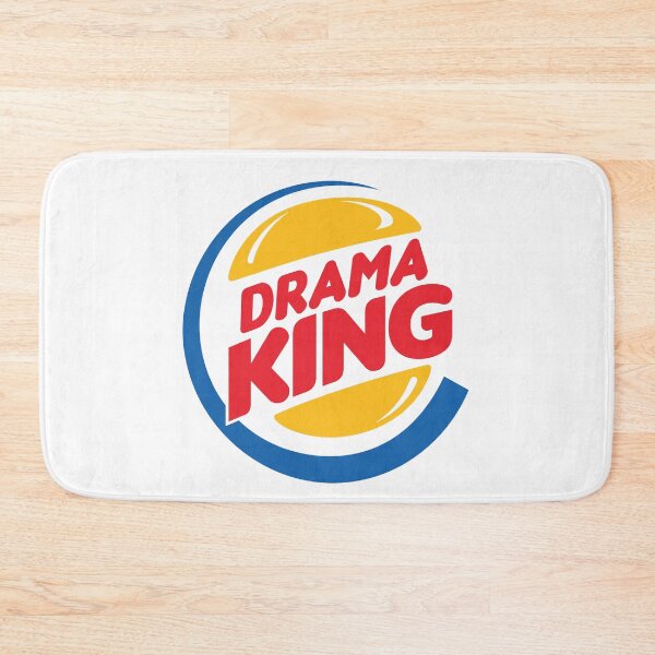 Item preview, Funny Drama King Typography Logo Design - Burger Joint Parody designed and sold by PIXEL POP DESIGNS - Beyond the Norm!.