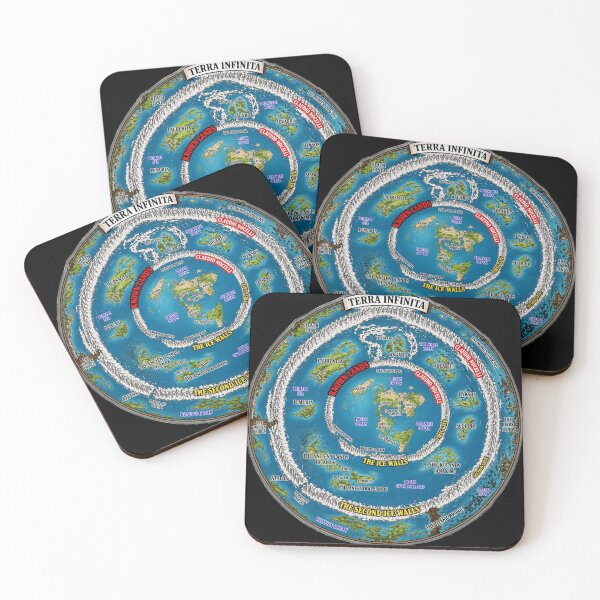 Item preview, Terra Infinita Map Sticker – Flat Earth Ice Wall World Map, Alternative Earth Theory, Concentric Rings Fantasy Map Design designed and sold by Emoji Emblems.