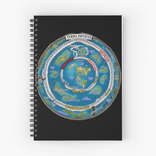 Item preview, Terra Infinita Map Sticker – Flat Earth Ice Wall World Map, Alternative Earth Theory, Concentric Rings Fantasy Map Design designed and sold by Emoji Emblems.