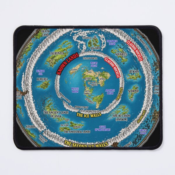 Item preview, Terra Infinita Map Sticker – Flat Earth Ice Wall World Map, Alternative Earth Theory, Concentric Rings Fantasy Map Design designed and sold by Emoji Emblems.