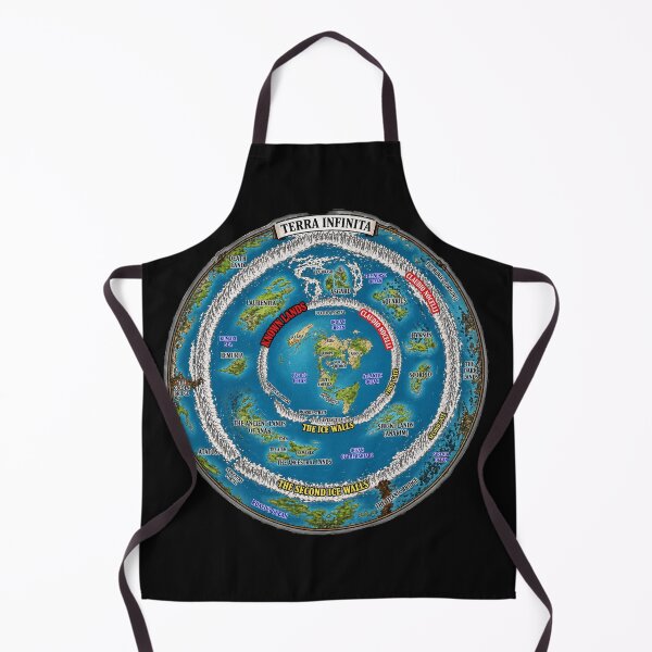 Item preview, Terra Infinita Map Sticker – Flat Earth Ice Wall World Map, Alternative Earth Theory, Concentric Rings Fantasy Map Design designed and sold by Emoji Emblems.