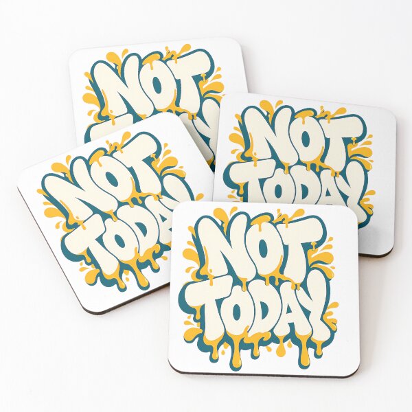 Item preview, Not Today Melting Typography Funny Introvert Graphic Tee designed and sold by etuvibes.