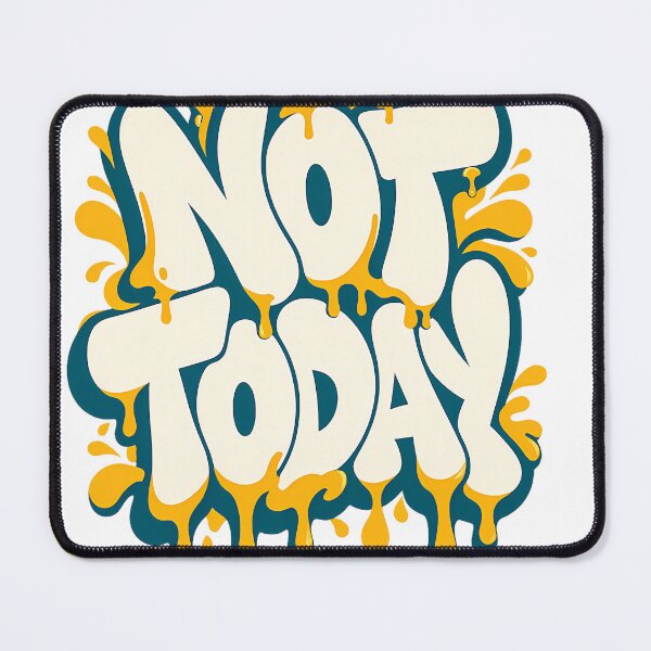 Item preview, Not Today Melting Typography Funny Introvert Graphic Tee designed and sold by etuvibes.