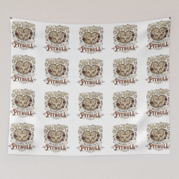 Item preview, My Heart Belongs to a Pitbull Vintage Heart Design designed and sold by My Pitbull Place.