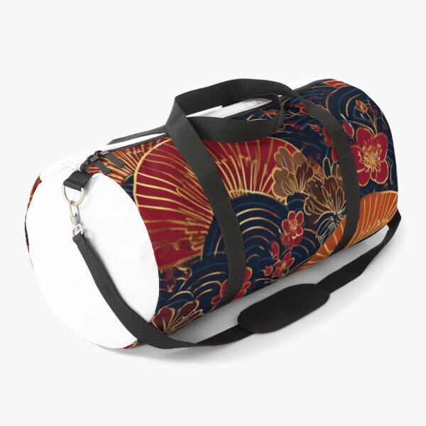 Item preview, Traditional Japanese Fan Sakura Wave Pattern Art designed and sold by NicolasGlowArt.