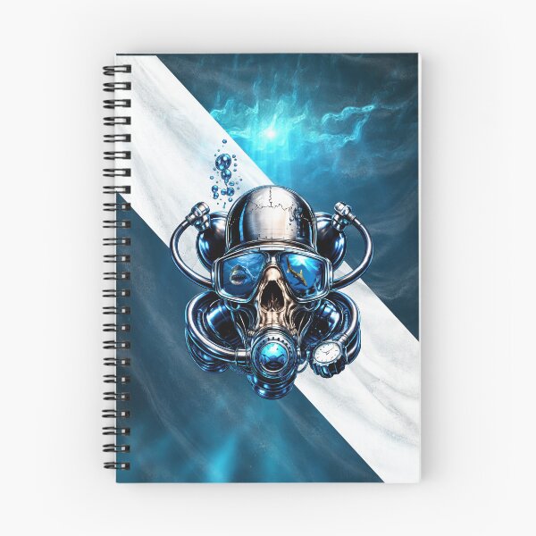 Item preview, Deep Sea Diver Skull Shark Reflection Underwater Design designed and sold by artistwill.