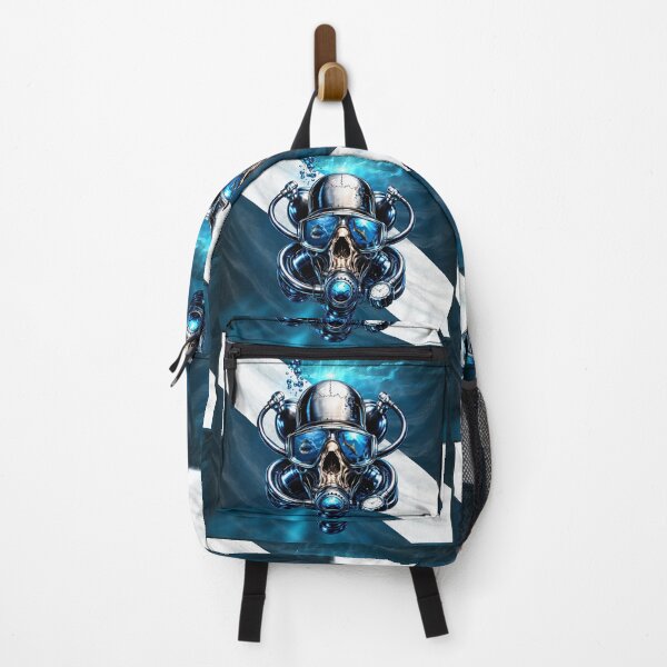 Item preview, Deep Sea Diver Skull Shark Reflection Underwater Design designed and sold by artistwill.