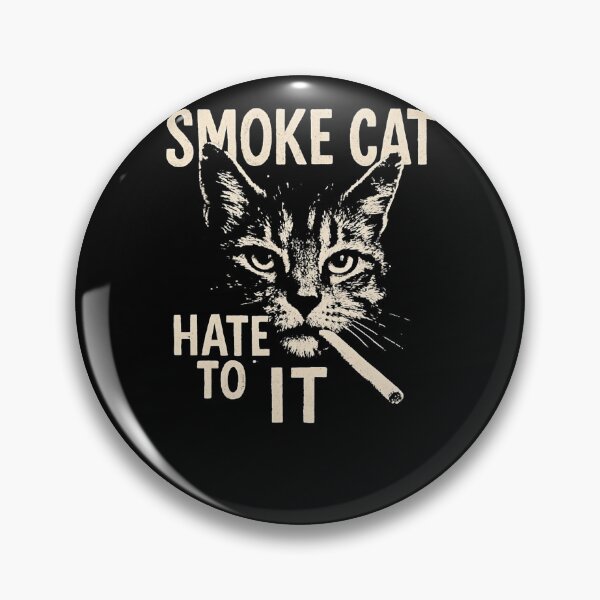 Item preview, Smoke Cat Hate It Vintage Style Art designed and sold by SiarheiYur.