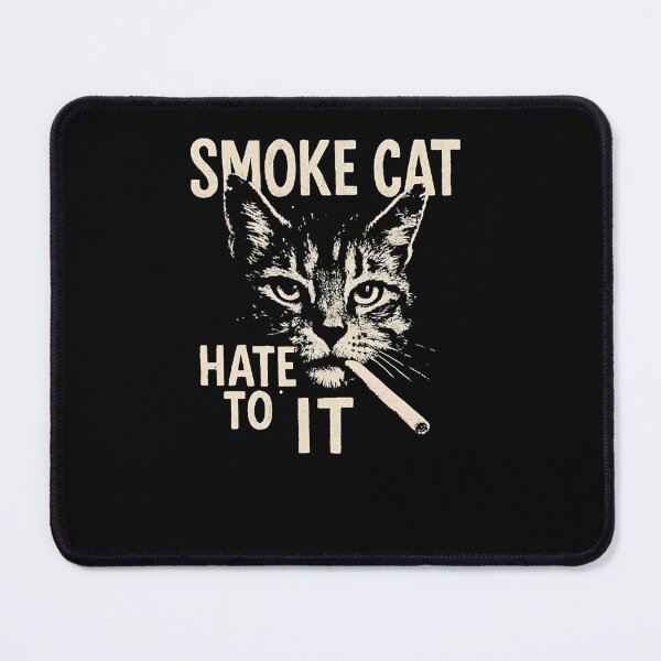 Item preview, Smoke Cat Hate It Vintage Style Art designed and sold by SiarheiYur.