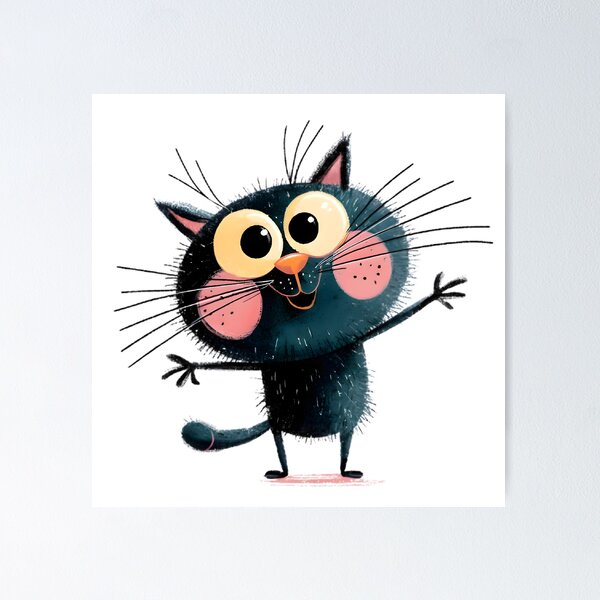 Item preview, Happy Funny Cat designed and sold by Retro Whimsy.