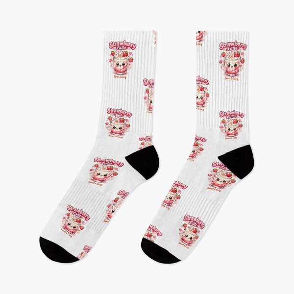 Item preview, Strawberry Latte Cute Kawaii T-Shirt – Sweet Cozy Coffee Aesthetic Design for Coffee Lovers & Gift Buyers designed and sold by GemBob Creations.