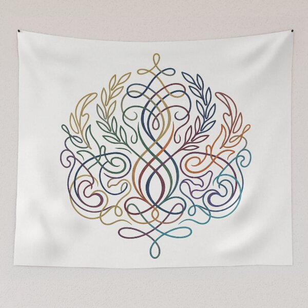 Item preview, Boho Knot Line Art Circular Emblem designed and sold by PixorStudio.