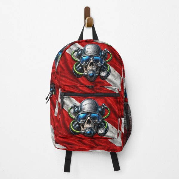 Item preview, Diver Down Skull Scuba Diving Flag Design designed and sold by artistwill.