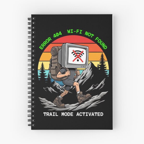 Item preview, Error 404 Wi-Fi Not Found Hiking Geek designed and sold by The Midnight Archive.