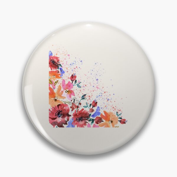Item preview,  Warm Floral Watercolor Splash Orange Flowers Aesthetic Design designed and sold by MadeByMira.