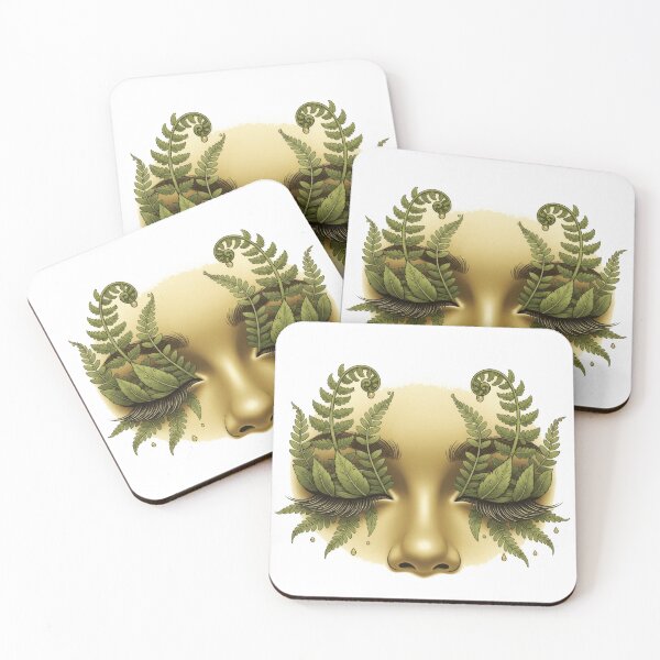 Item preview, Surreal Golden Face Fern Eyes designed and sold by AbanoubStore.