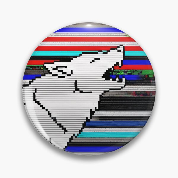 Item preview, Glitch Wolf Pixel Howling Digital Art designed and sold by PixorStudio.