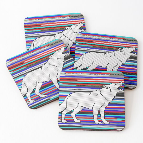 Item preview, Glitch Wolf Pixel Howling Digital Art designed and sold by PixorStudio.