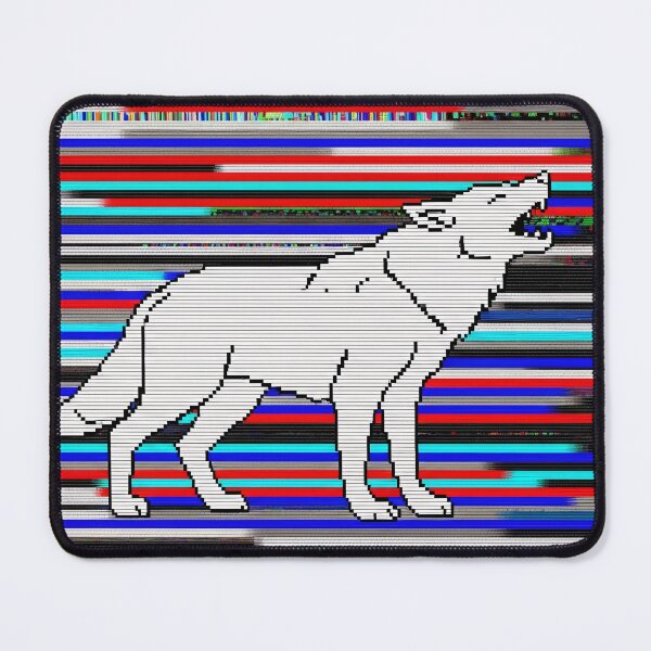 Item preview, Glitch Wolf Pixel Howling Digital Art designed and sold by PixorStudio.