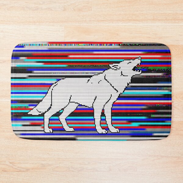 Item preview, Glitch Wolf Pixel Howling Digital Art designed and sold by PixorStudio.