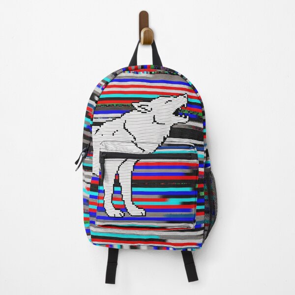 Item preview, Glitch Wolf Pixel Howling Digital Art designed and sold by PixorStudio.