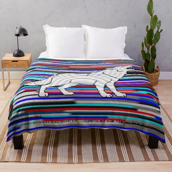 Item preview, Glitch Wolf Pixel Howling Digital Art designed and sold by PixorStudio.
