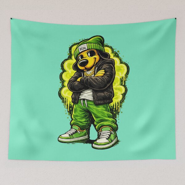 Item preview, Street Dog Urban Style Neon Green designed and sold by HOPPER420.