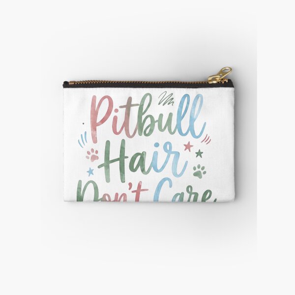 Item preview, Pastel Script Watercolor Pitbull Hair Don't Care designed and sold by My Pitbull Place.