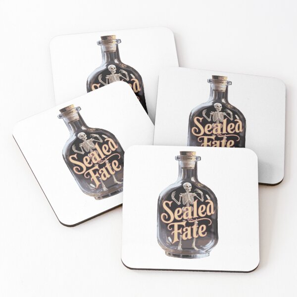 Item preview, Sealed Fate – Vintage Gothic Skeleton Bottle Design designed and sold by SkeletonMood.