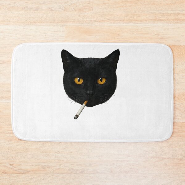 Item preview, Black Cat Smoking Intense Portrait designed and sold by SiarheiYur.