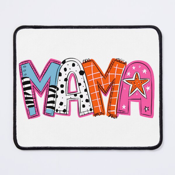 Item preview, Groovy Retro Mama - Colorful Leopard Floral Doodle Typography designed and sold by Krasnovaovaova.