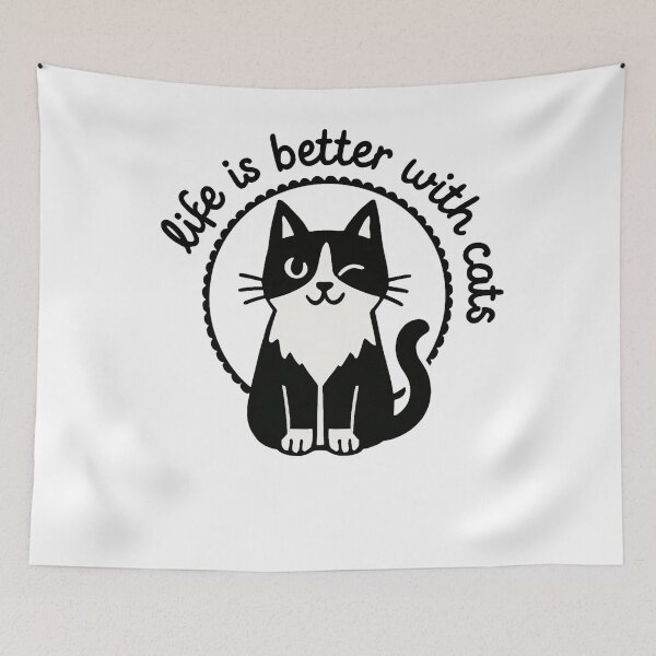 Item preview, Minimalist Winking Cat Cute Graphic designed and sold by SiarheiYur.