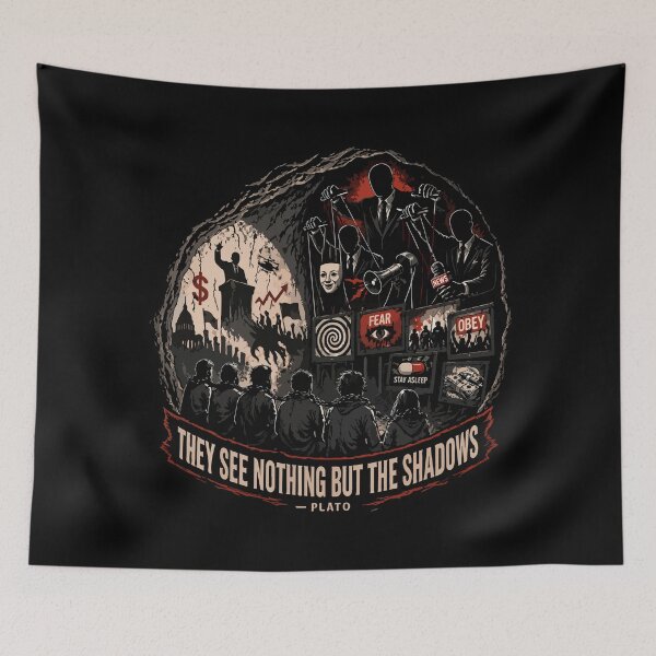 Item preview, Plato’s Cave Political Manipulation v2 designed and sold by storelibertys.