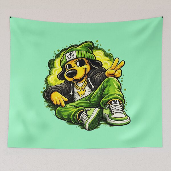 Item preview, Chill Street Dog Neon Green designed and sold by HOPPER420.